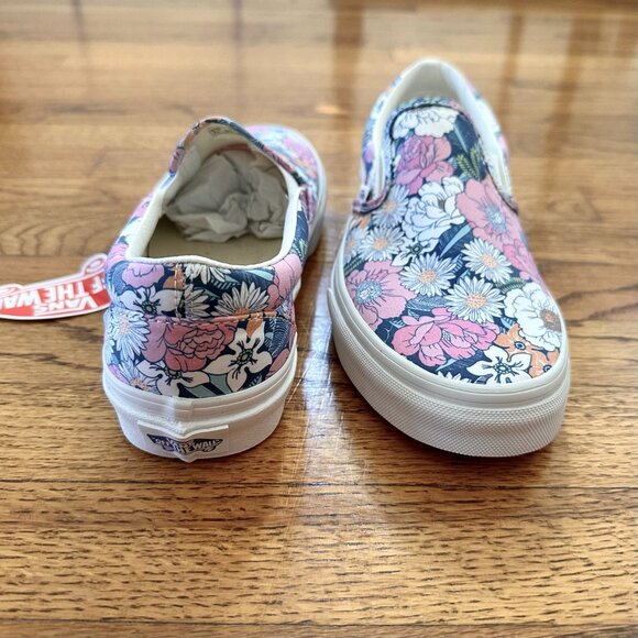 Vans retro floral classic slip on shoes, 7W/5.5M - Picture 5 of 6